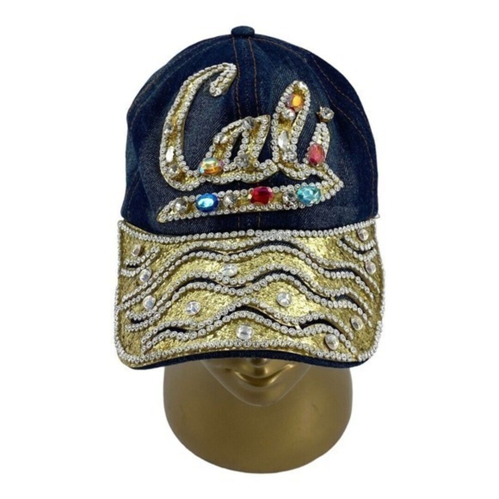 Embellished Denim Cali Bling Snap Back Hat‎ California